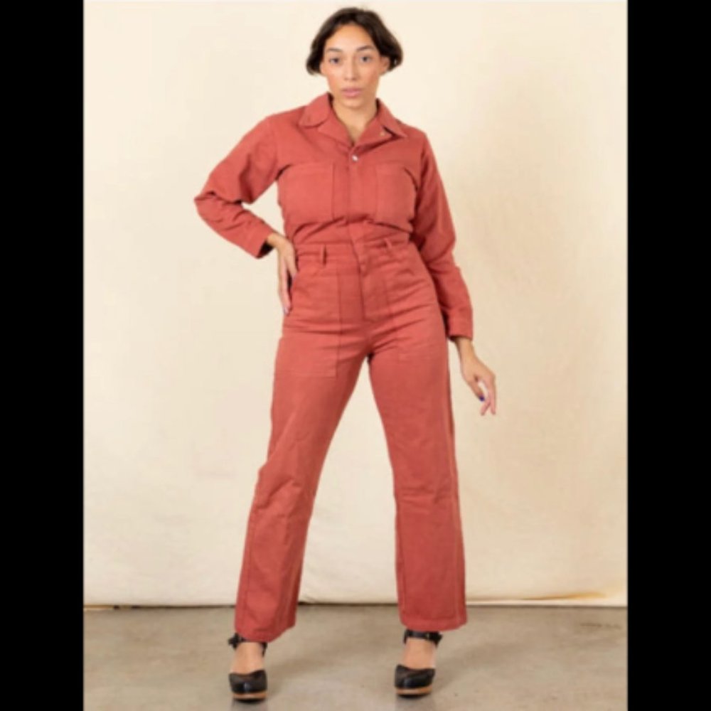 Big Bud Press Everyday Jumpsuit NWT Clay Red Size L